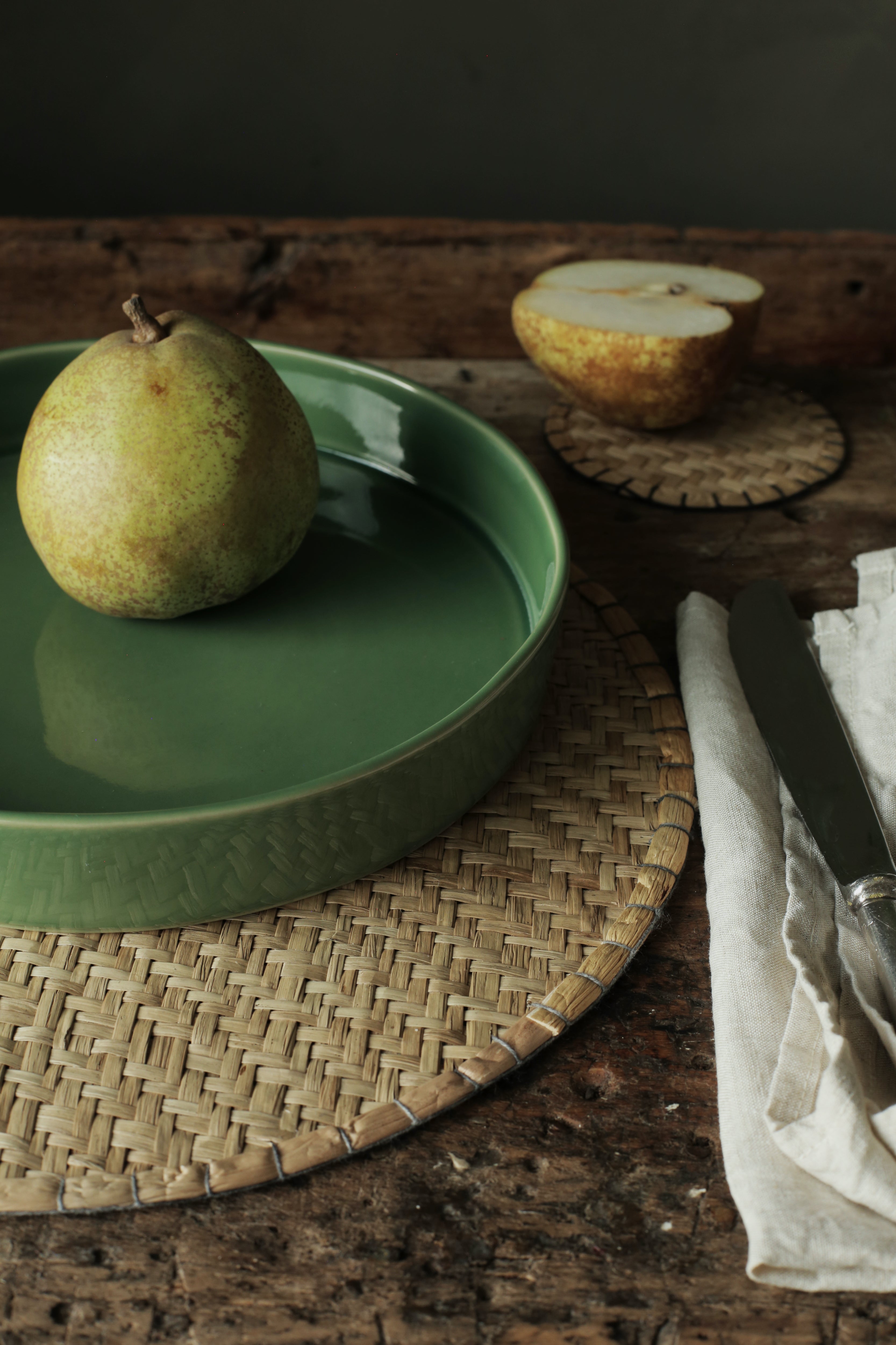 Hand Painted Breton Stripe Oval Plate - Brick home decor piece curated by Parkminster Living