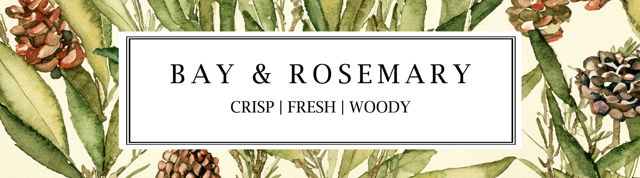 Parkminster Bay & Rosemary natural home fragrance collection made with 100% essential oils