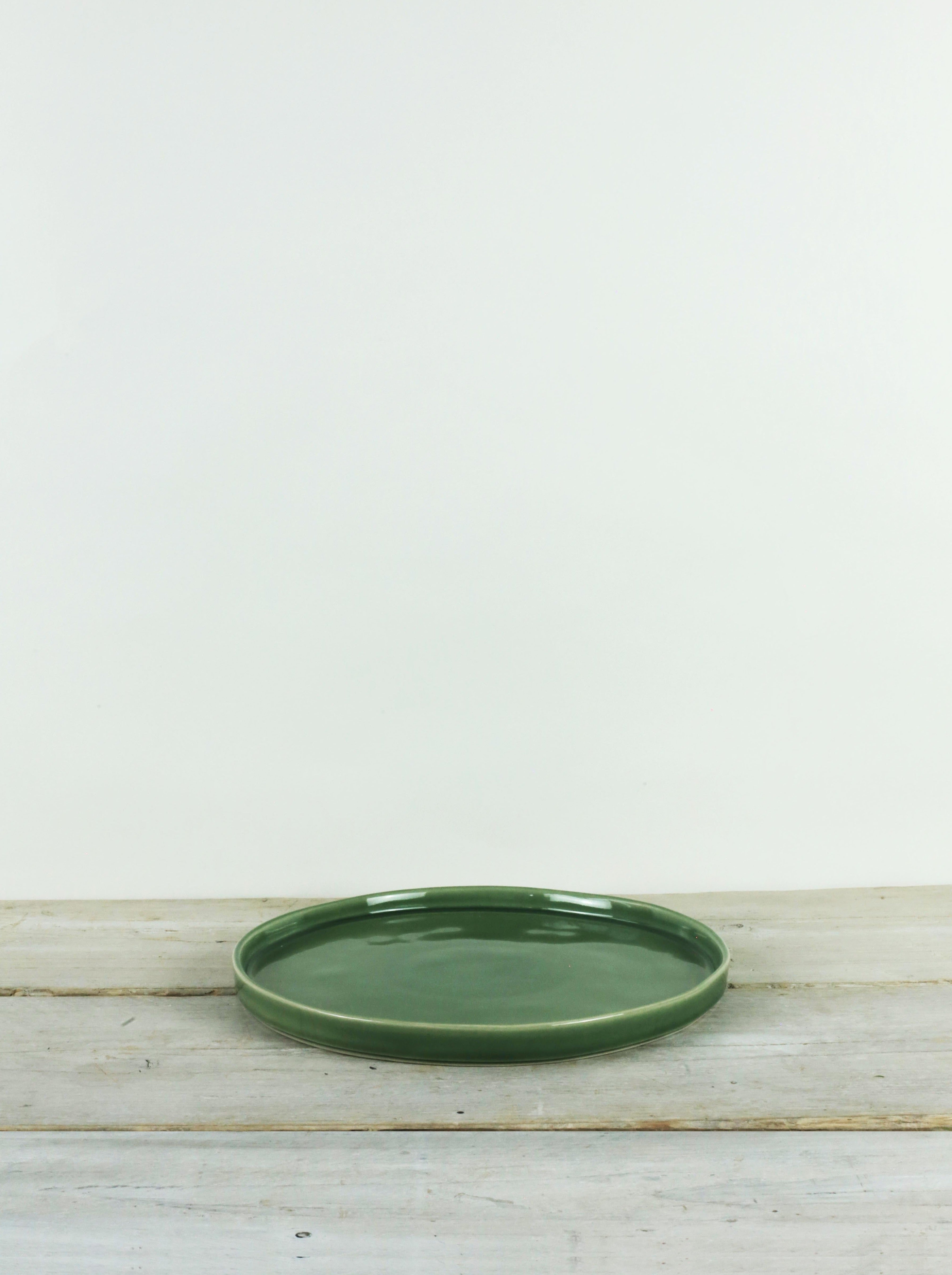 Hand Painted Breton Stripe Oval Plate - Ink home decor piece curated by Parkminster Living