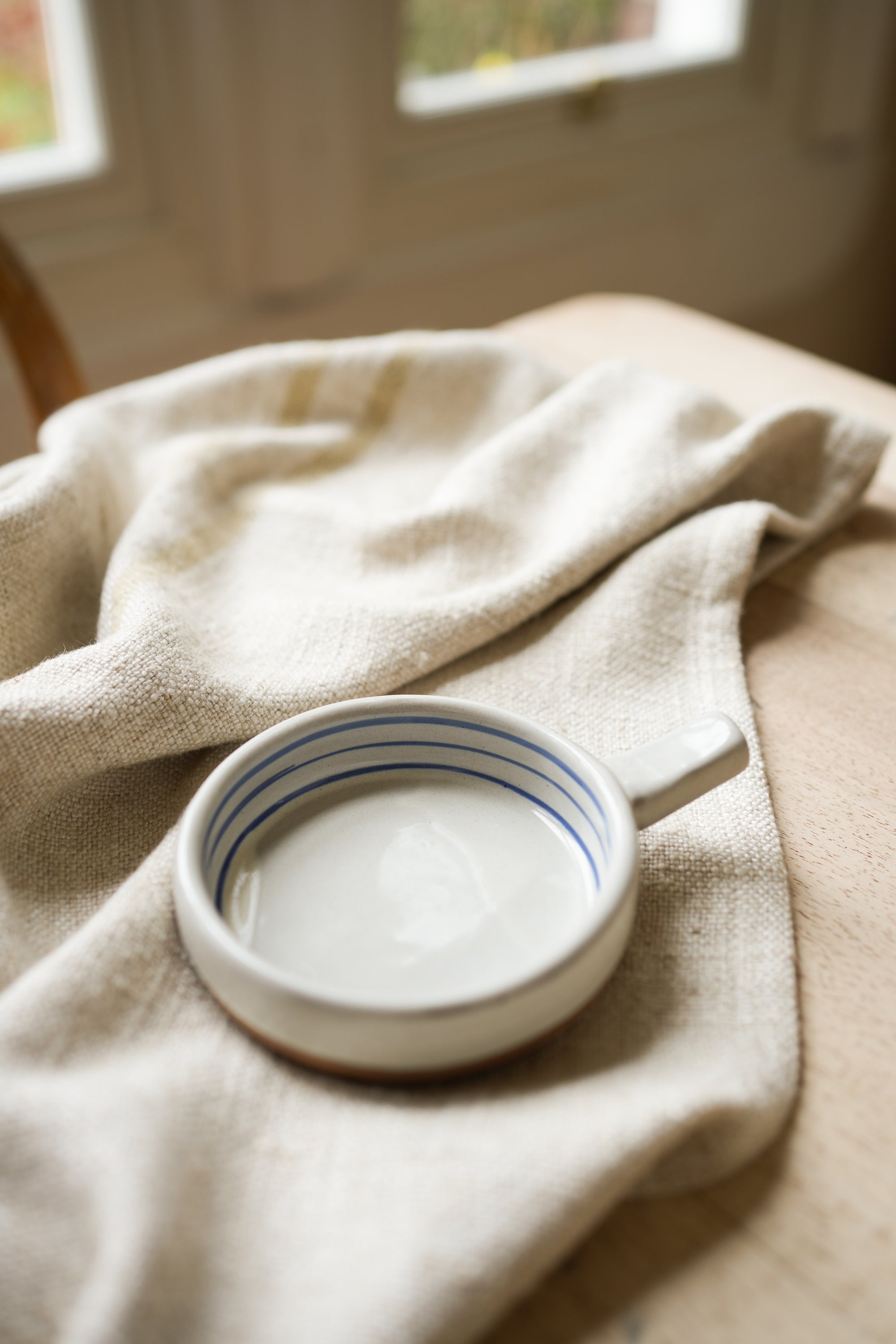 Hand Painted Breton Stripe Olive Dish - Ink curated home decor piece by Parkminster Living