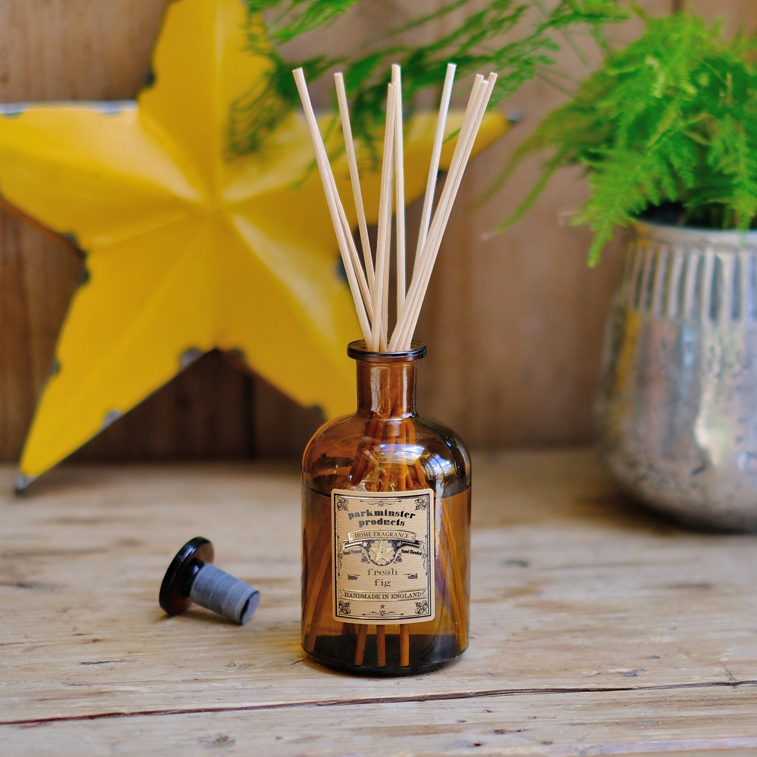 Discover Parkminster's best-selling Fresh Fig Reed Diffuser, 200ml fragrance also offered as a room spray, part of the Apothecary Collection, made in Cornwall