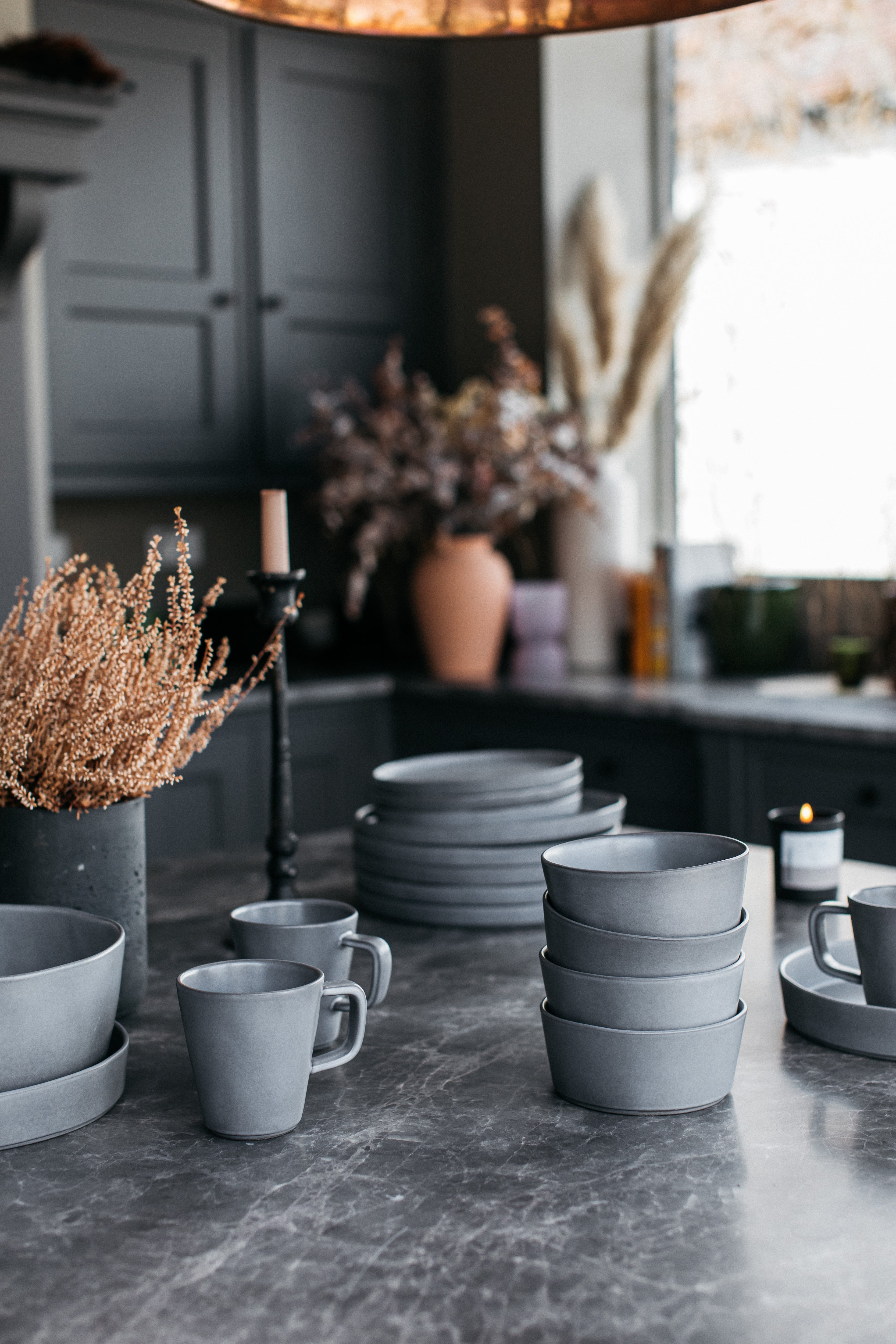 Hand Painted Breton Stripe Snack Bowl - Taupe home decor piece curated by Parkminster Living