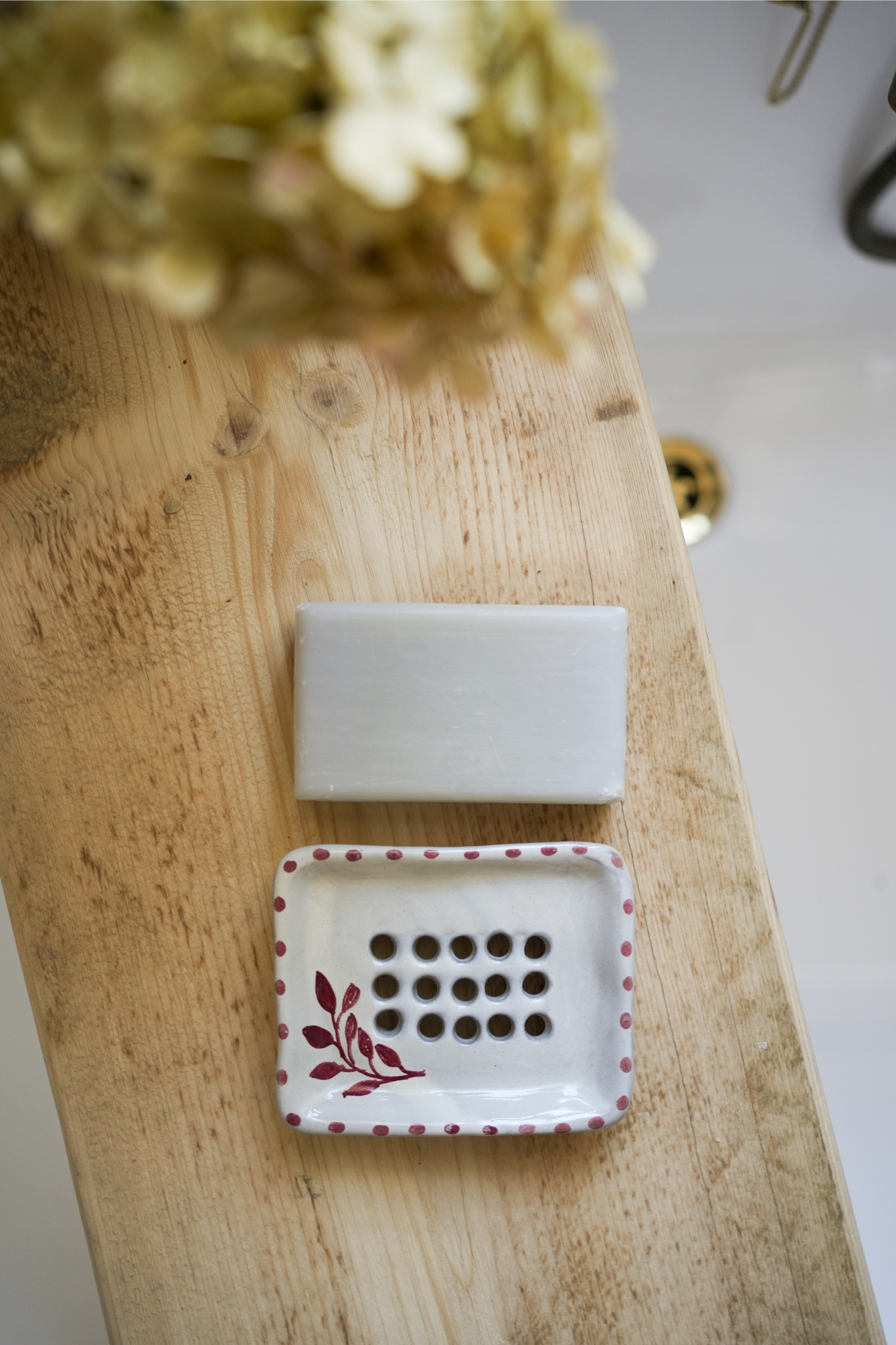 Hand Painted Botanic Soap Dish - Brick curated home decor piece by Parkminster Living