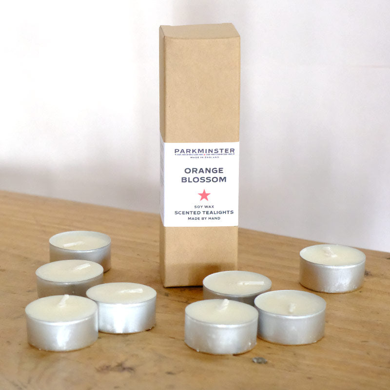 Orange Blossom Scented Soy Wqax Tealights by Parkminster