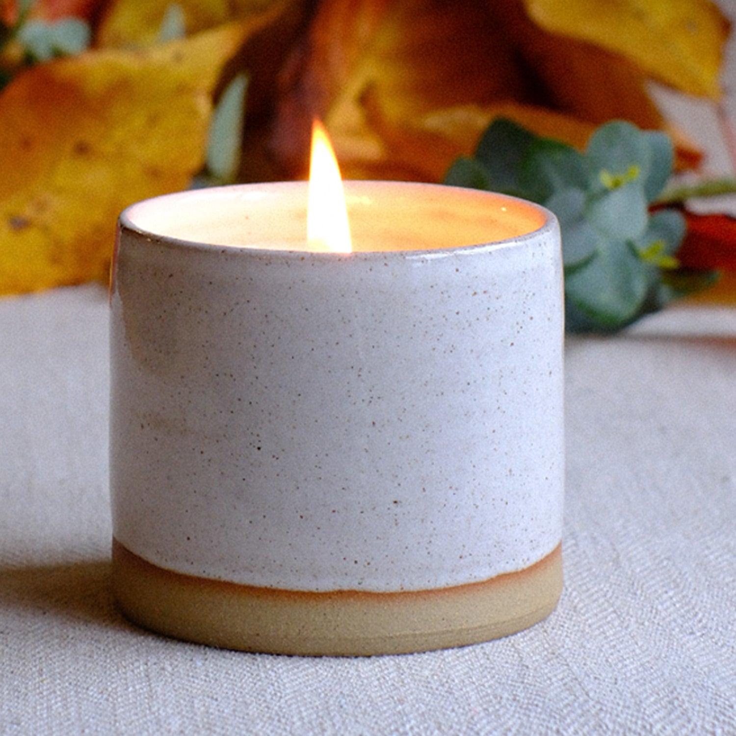 Parkminster Home Fragrance Co. handcrafted ceramic pot candle, filled with natural soy wax and plant-based fragrances, providing an authentic, eco-friendly aroma.