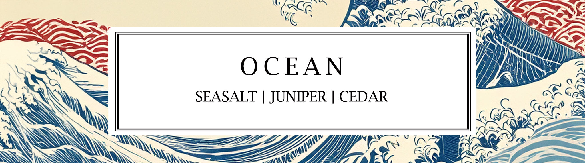 A crashing ocean wave, reflecting the fresh, invigorating scent of Parkminster’s Ocean fragrance with sea salt, juniper, and cedar notes.