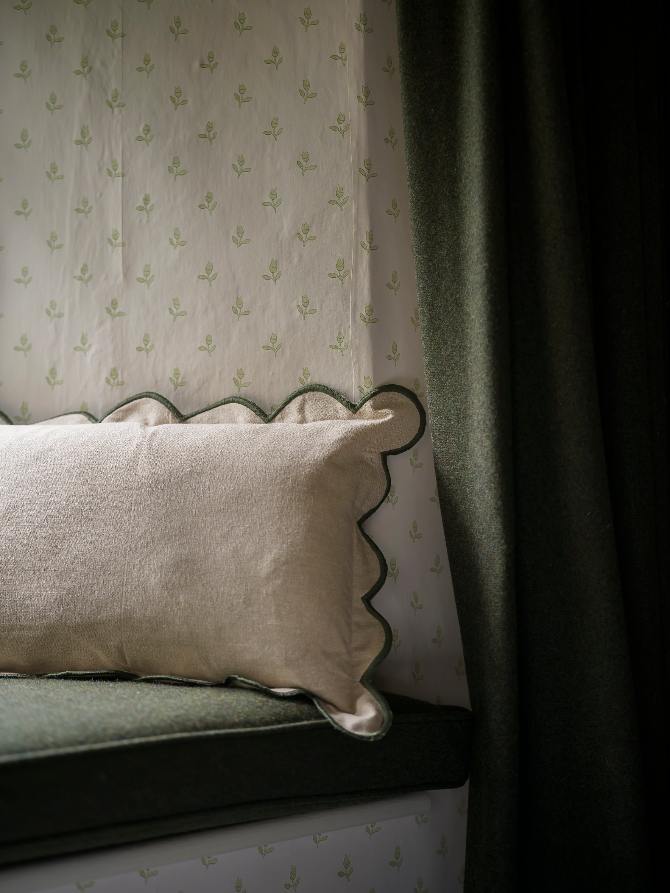 Scallop Cushion - Moss curated home decor piece by Parkminster Living