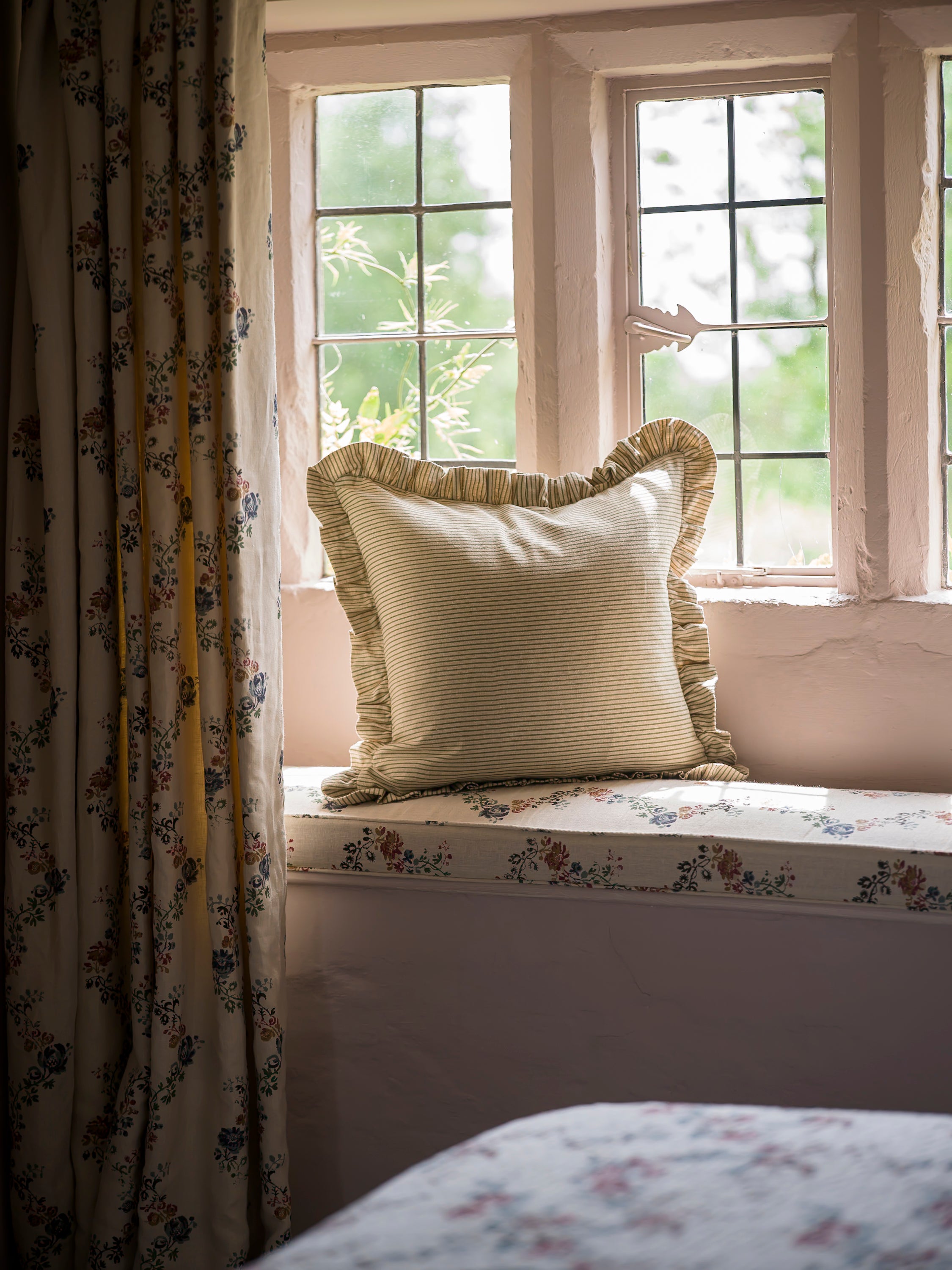 Stripe Frill Cushion - Forest curated home decor piece by Parkminster Living