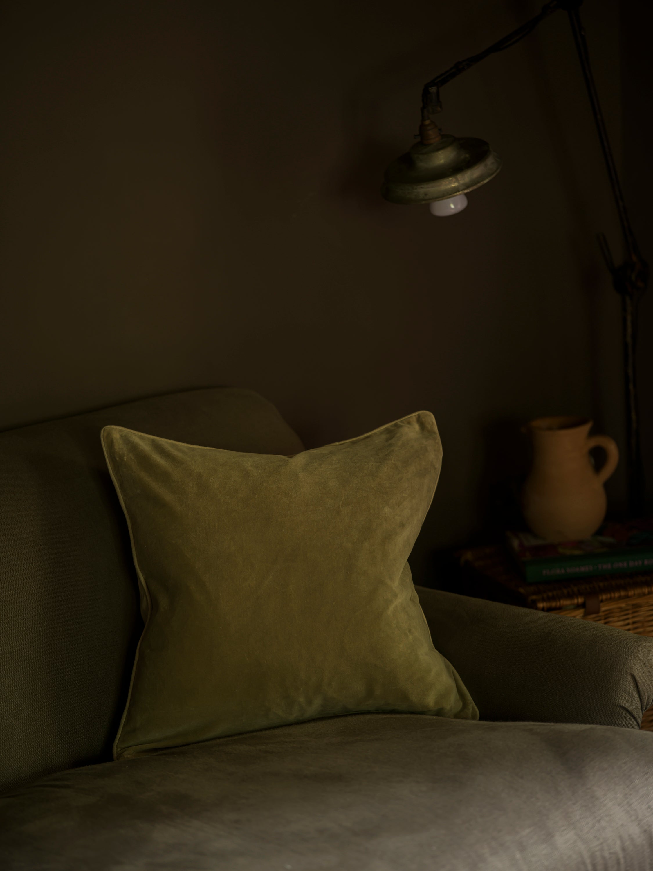 Indian Cotton Velvet Cushion - Taupe curated home decor piece by Parkminster Living