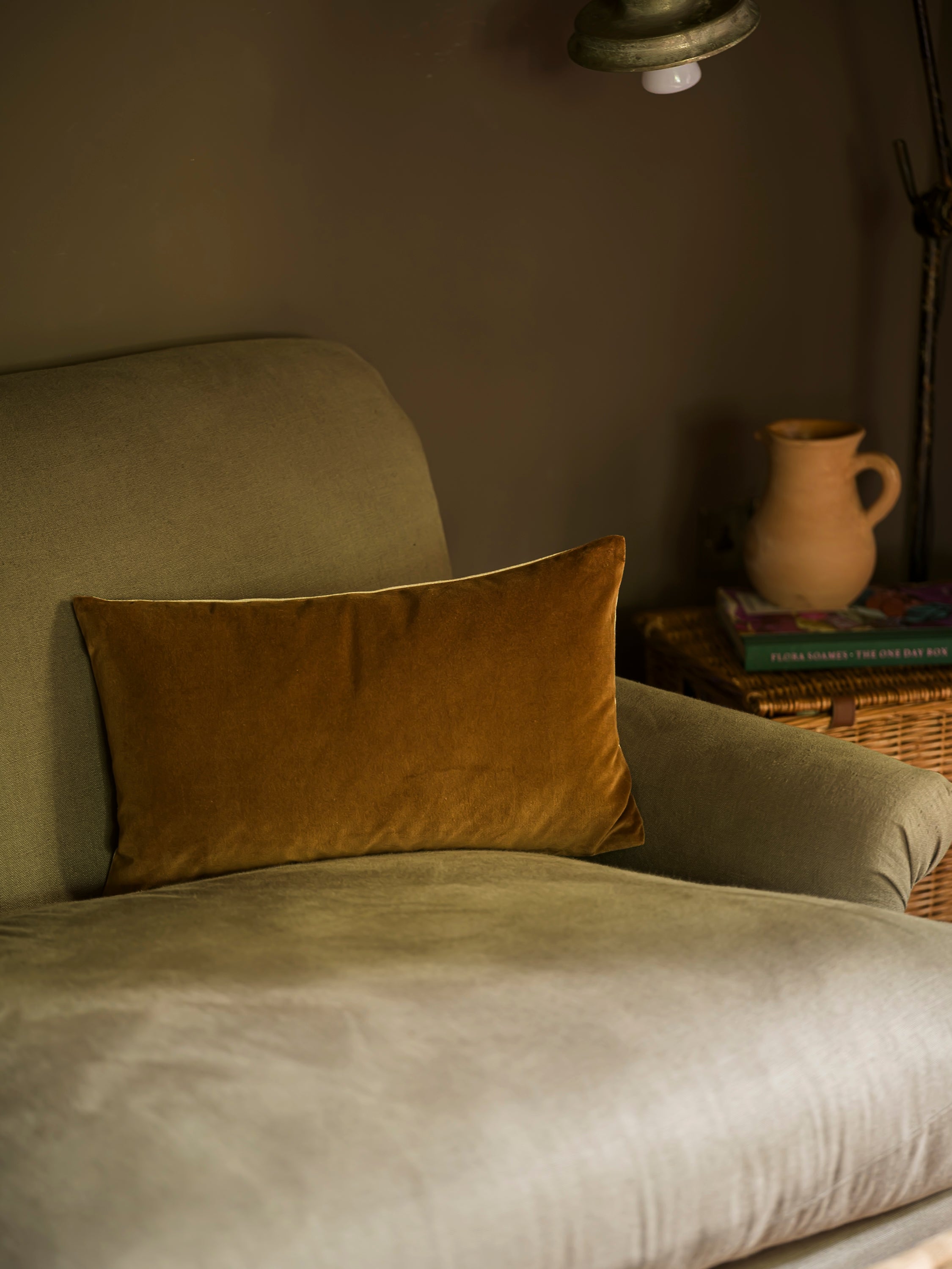 Indian Cotton Velvet Cushion - Ginger curated home decor piece by Parkminster Living