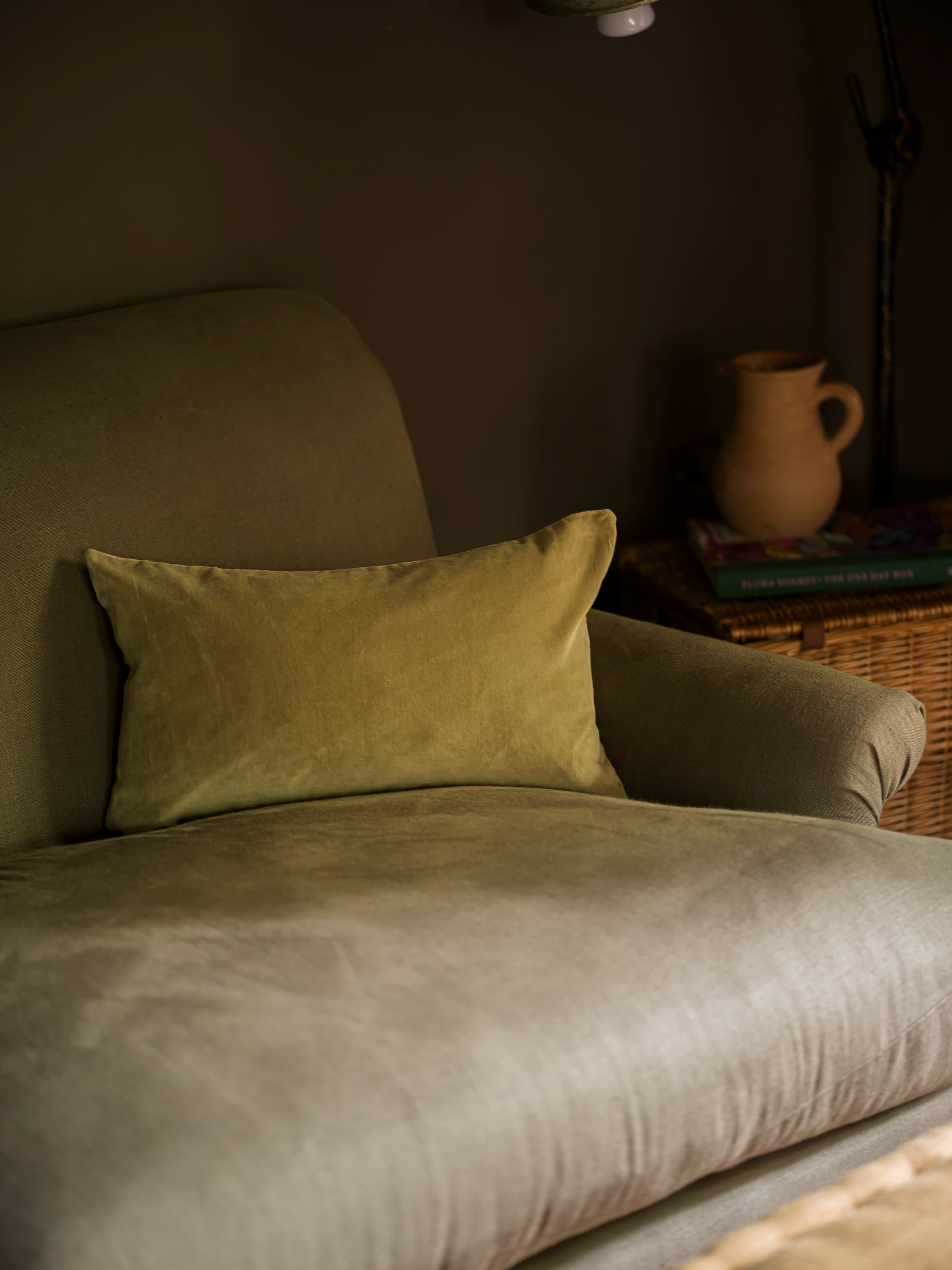 Indian Cotton Velvet Cushion - Taupe curated home decor piece by Parkminster Living