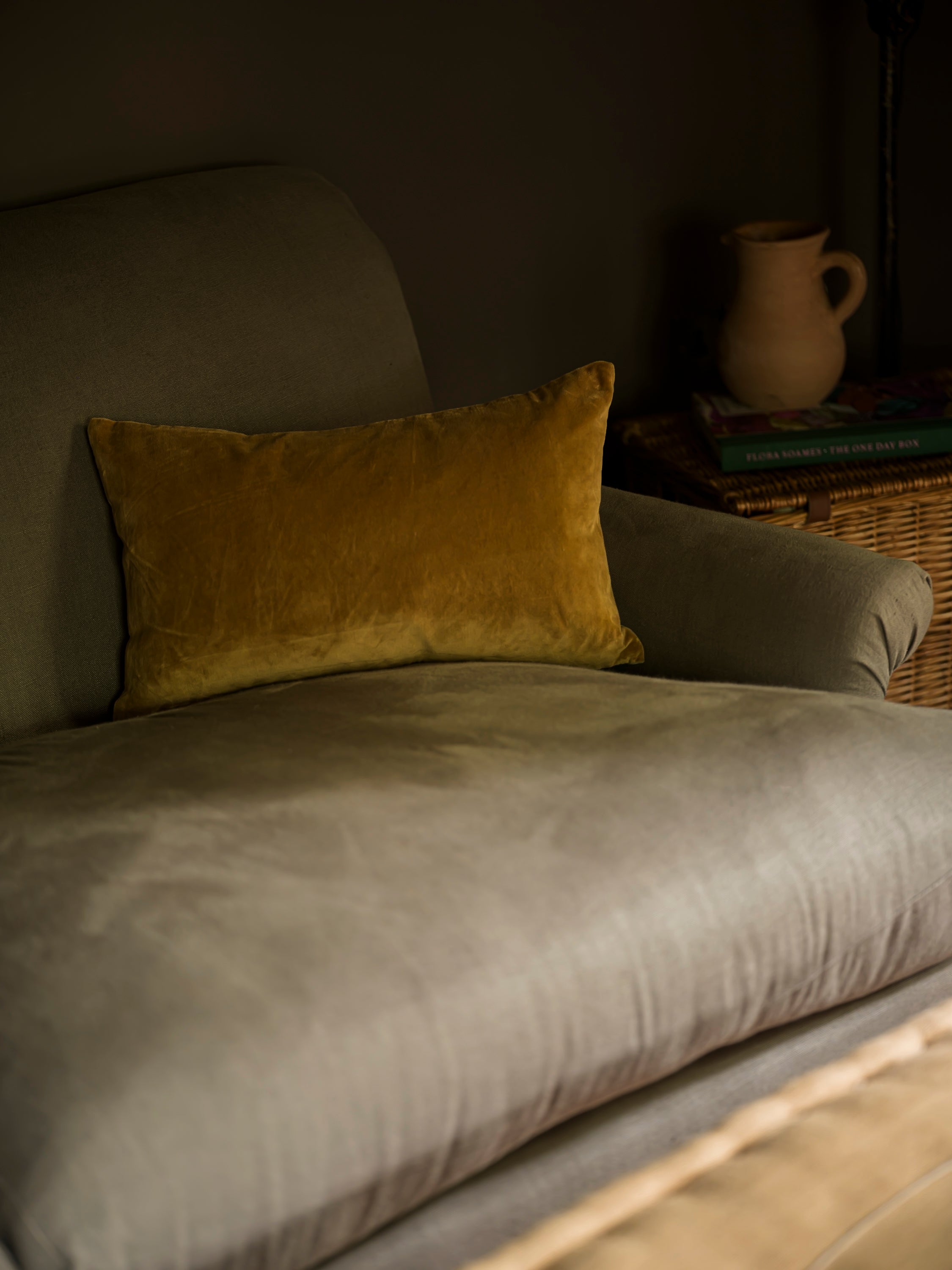 Indian Cotton Velvet Cushion - Gold curated home decor piece by Parkminster Living