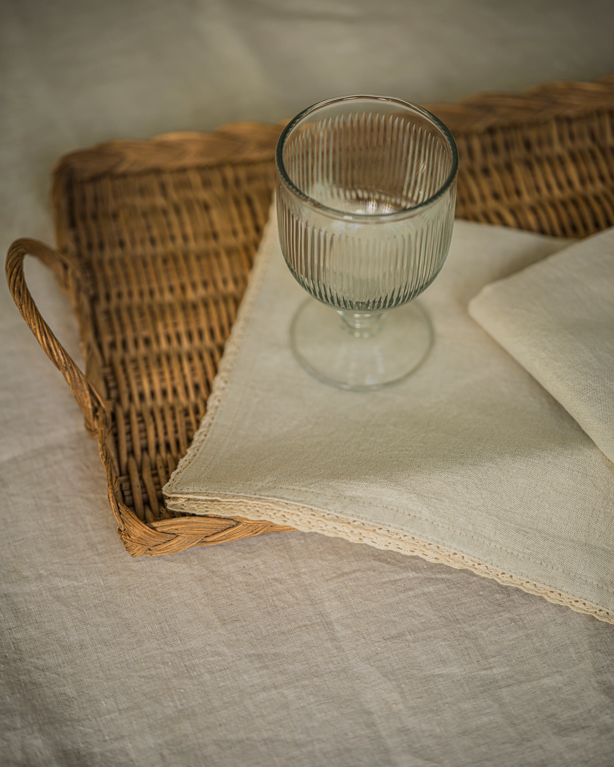 Handblown Water Glass - Reeded curated home decor piece by Parkminster Living