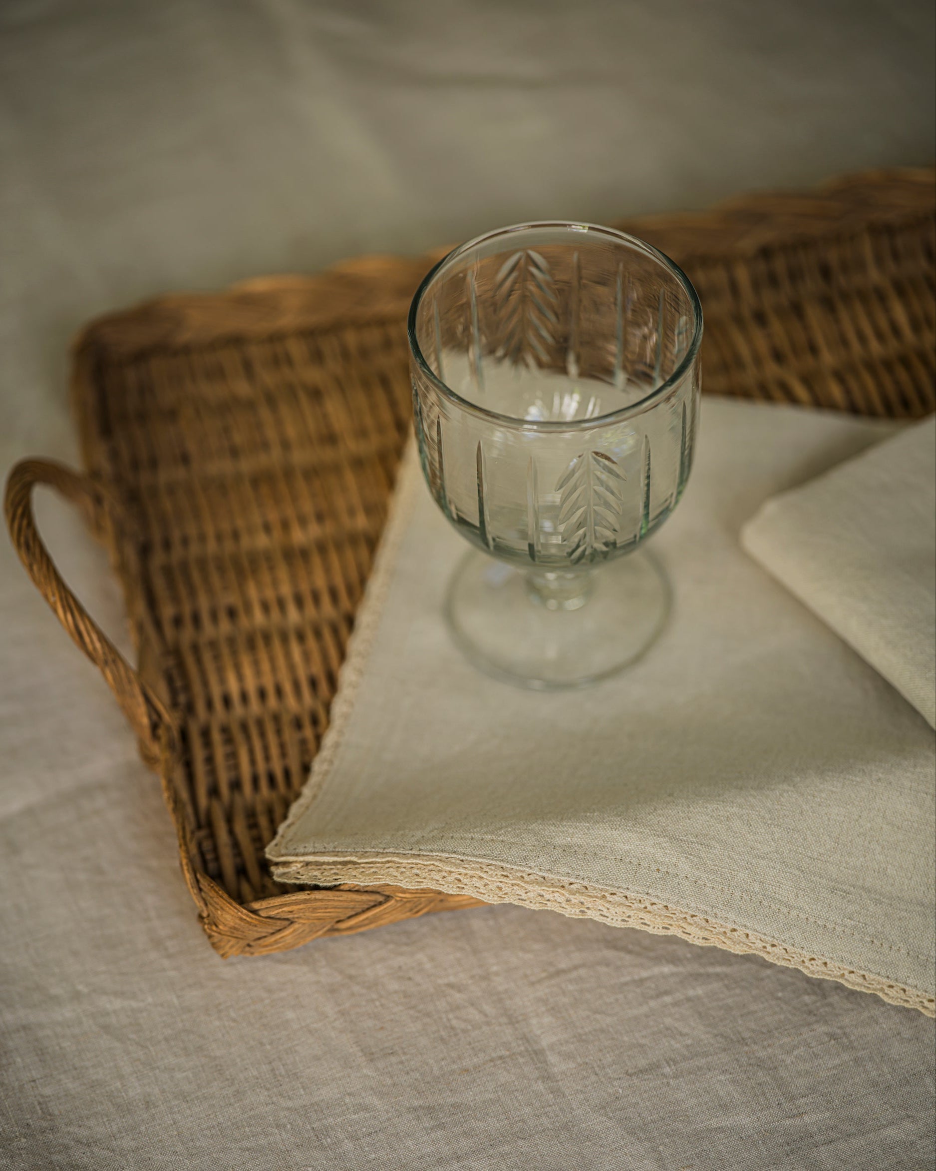 Handblown Water Glass - Scandi Stripe curated home decor piece by Parkminster Living