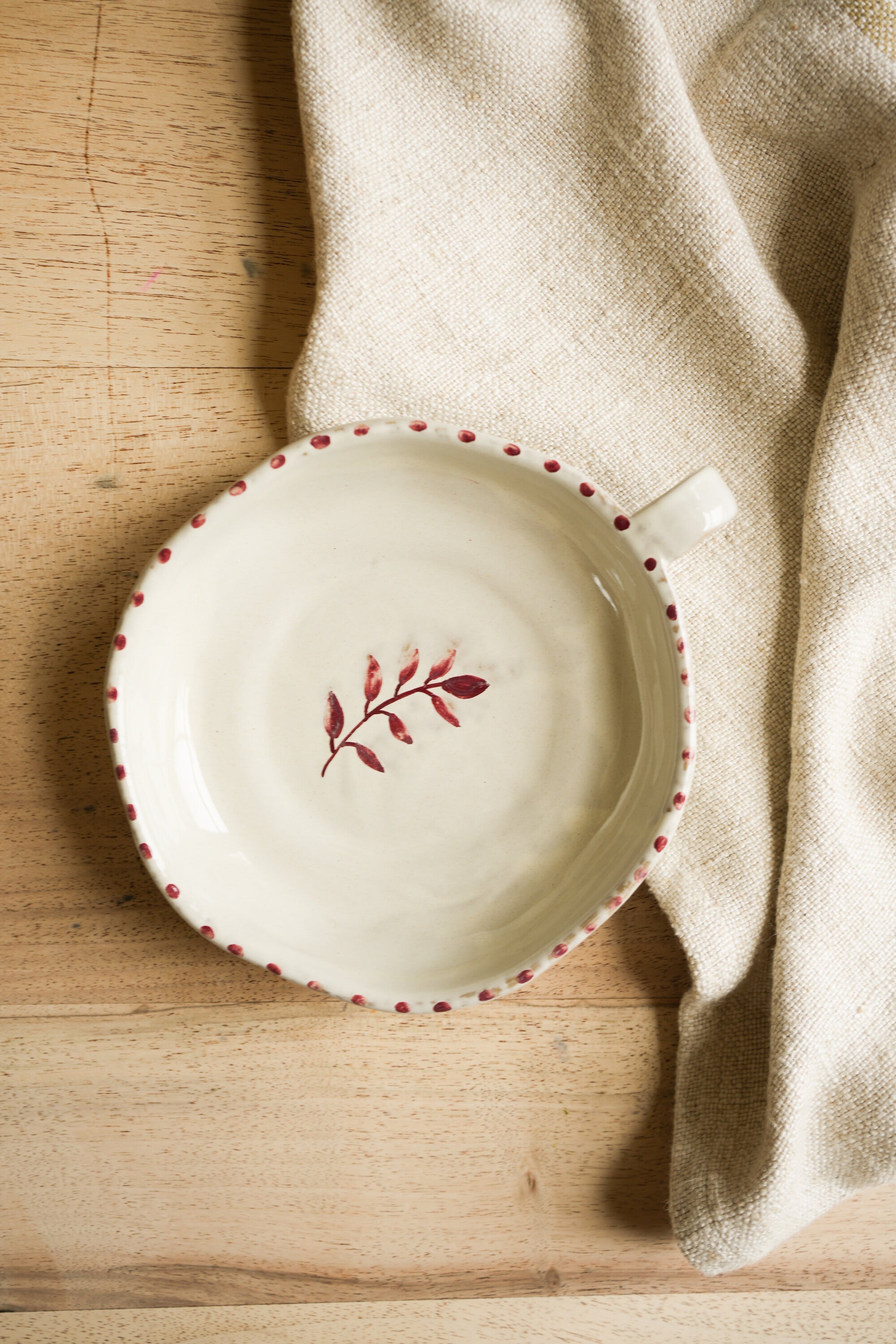 Hand Painted Botanic Dish - Brick curated home decor piece by Parkminster Living