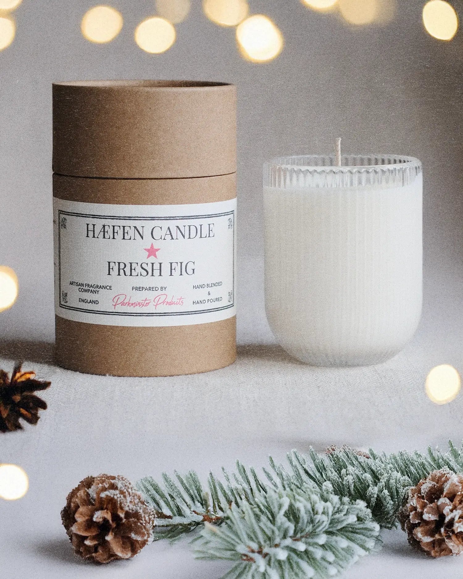 Fresh Fig HÆFEN Candle by Parkminster – elegant festive home fragrance with warm fig notes, a thoughtful natural Christmas gift for him or her.