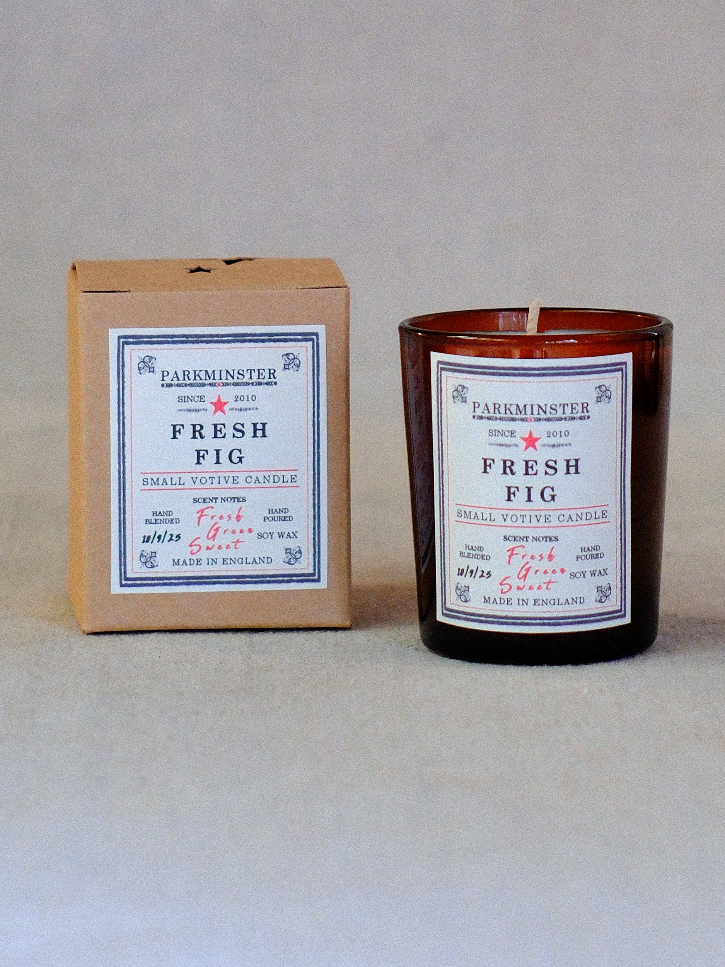 Fresh Fig 75g Small Votive Candle – natural, hand-poured soy wax candle, perfect as a candle gift by Parkminster