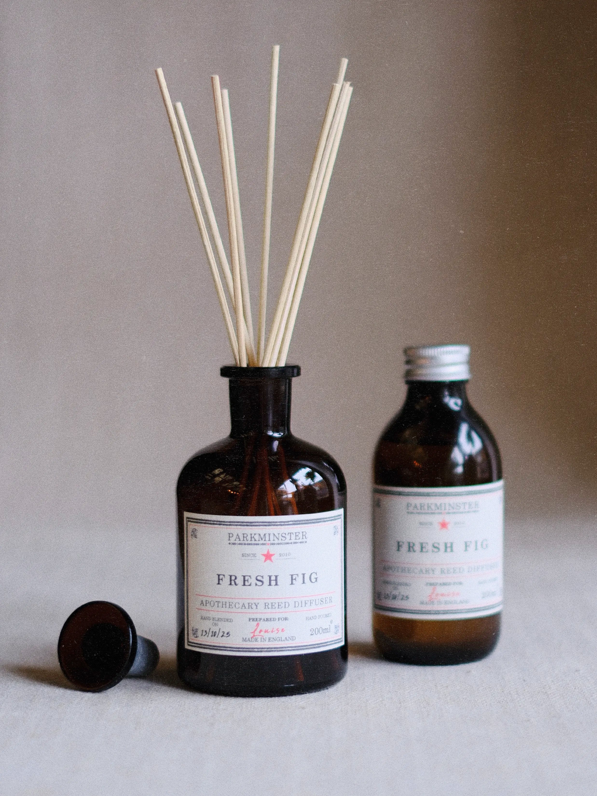 Top selling Fresh Fig Reed Diffuser Refill by Parkminster – hand-poured, natural, fruity and green scent, perfect gift or everyday luxury