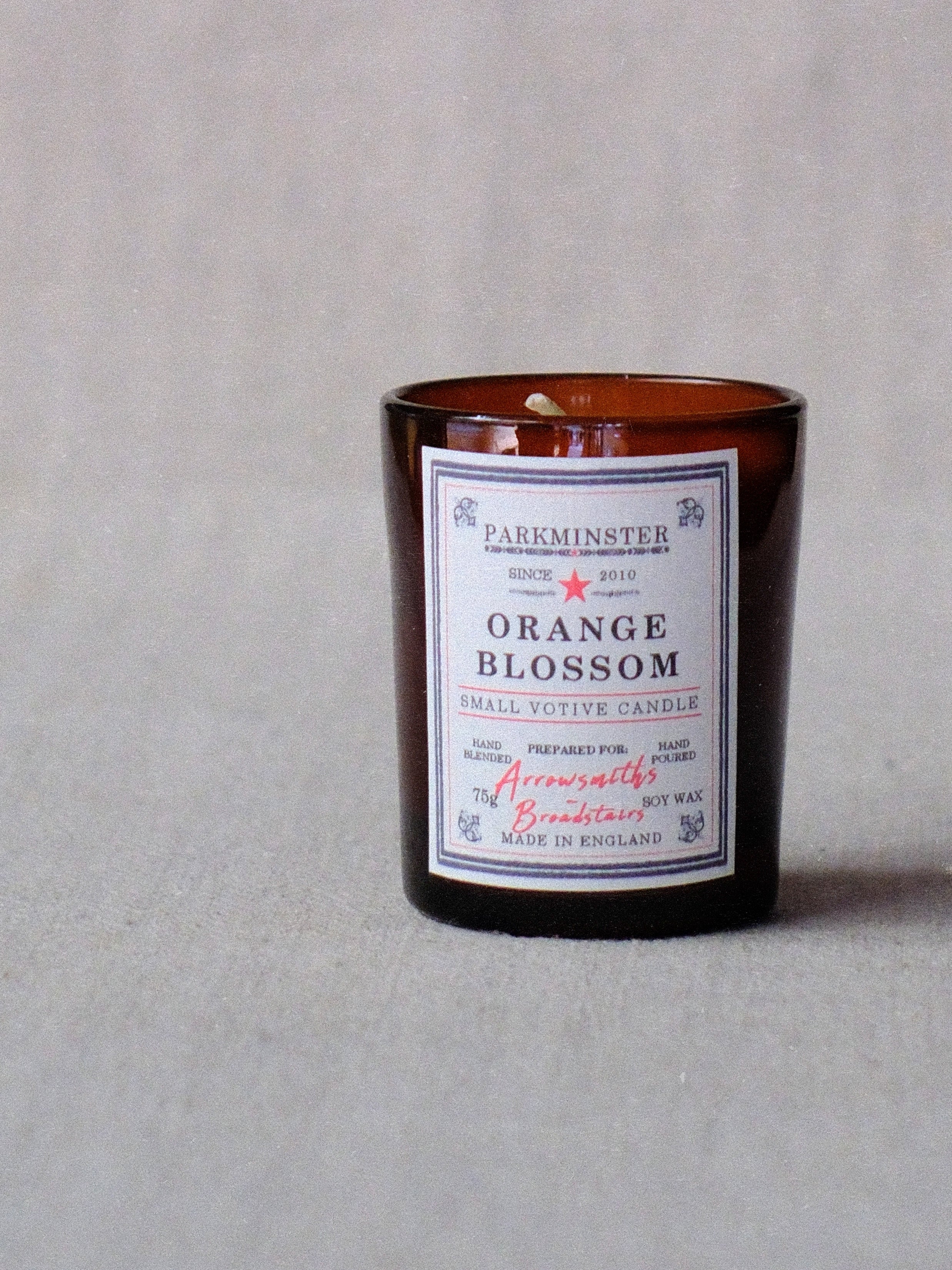 Parkminster Orange Blossom Small Votive Candle 75g – floral, fresh citrus home fragrance in a natural soy wax candle