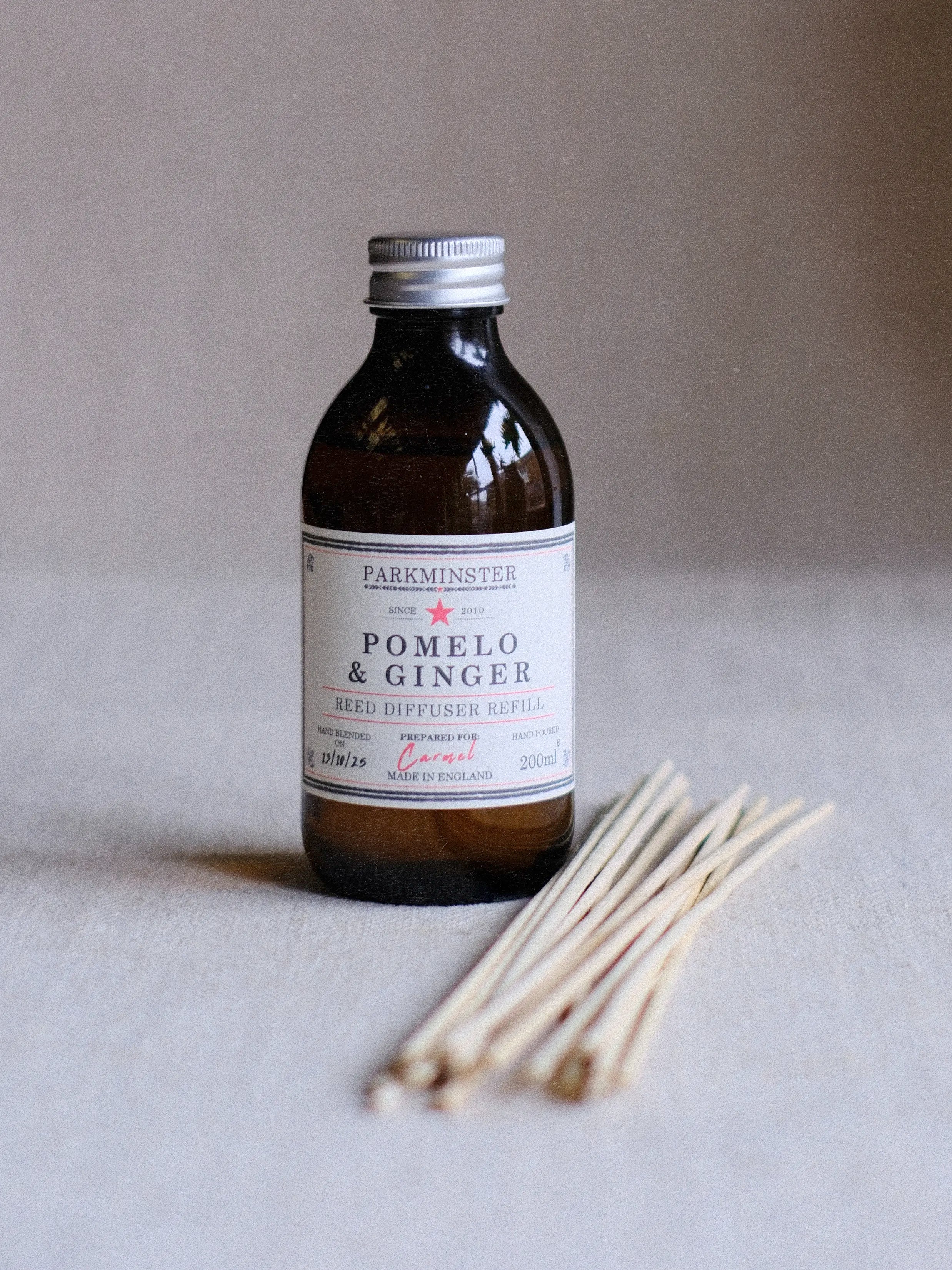 Natural Pomelo & Ginger diffuser refill by Parkminster – refreshing citrus top notes with warm ginger undertones