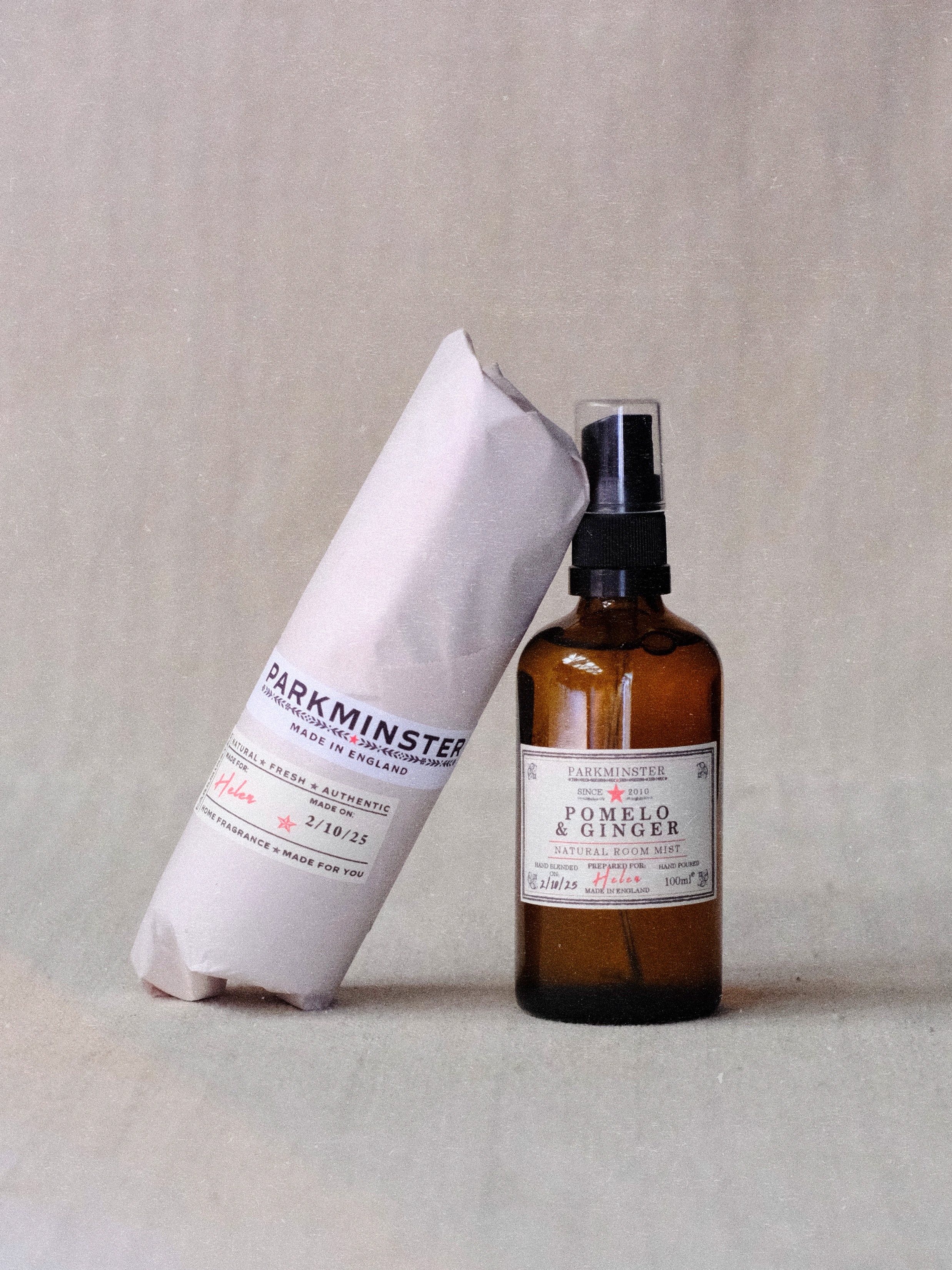 Parkminster Pomelo & Ginger Room Spray 100 ml – citrusy pomelo and spicy ginger natural room fragrance mist