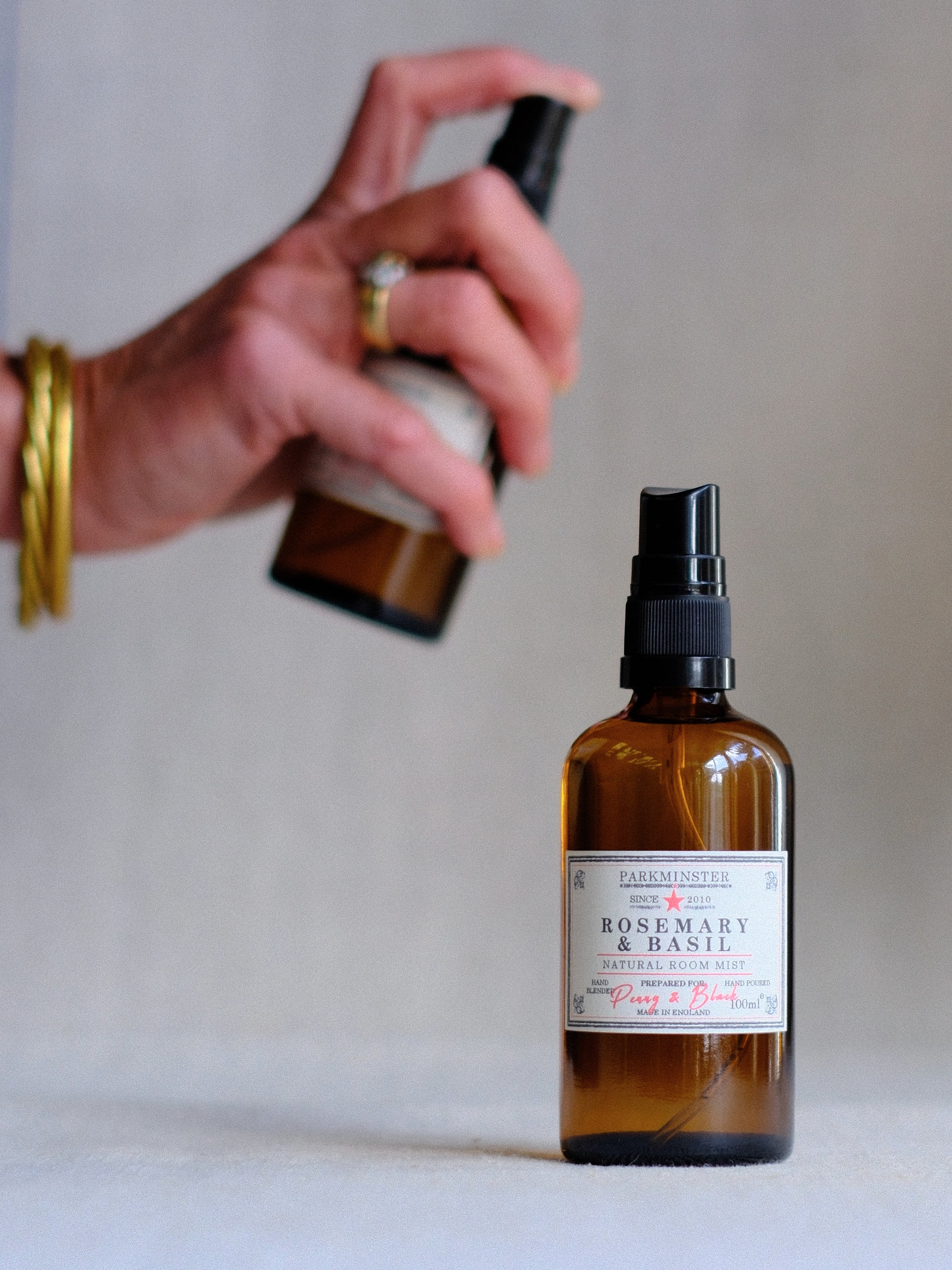 Rosemary & Basil Natural Room Spray – refreshing home fragrance, plant-based and hand-blended by Parkminster