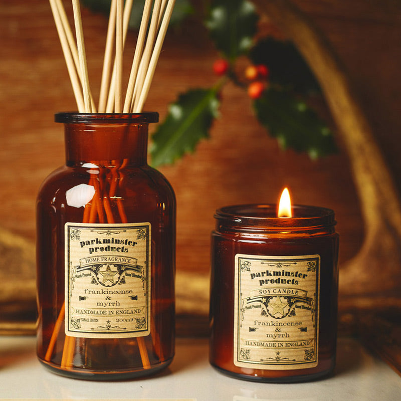 Frankinsence & Myrrh scented Apothecary 200ml Reed Diffuser from Parkminster - Christmas Scents - Reed Diffuser Refills Available
