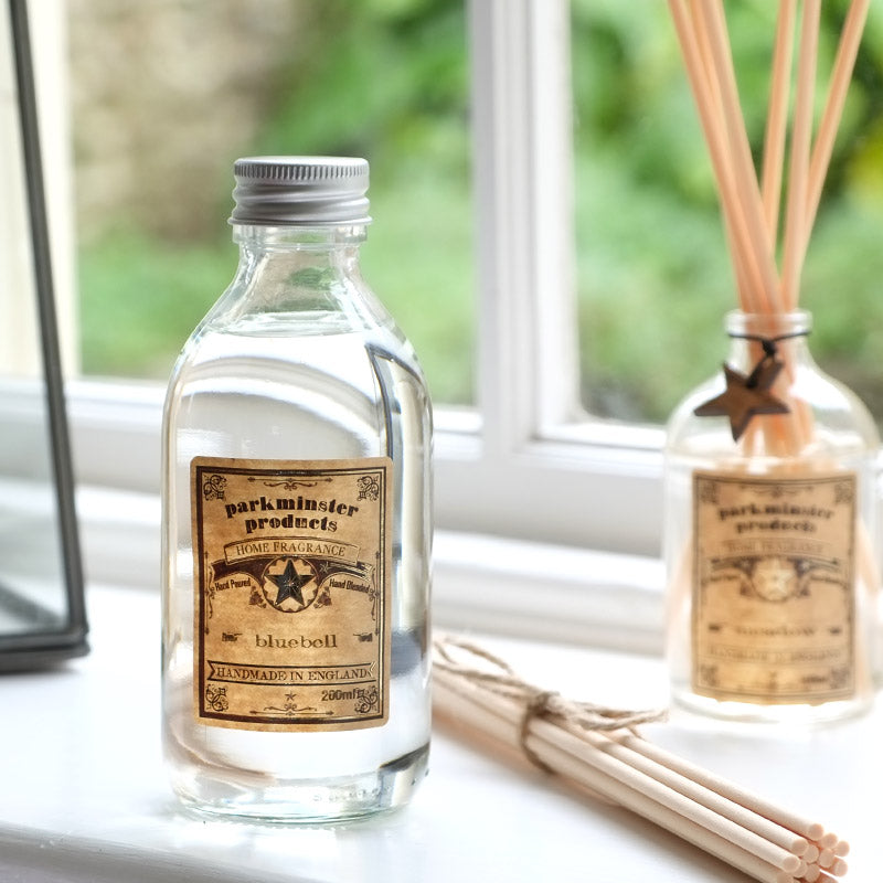 Bluebell scented Reed Diffuser Refill 200ml 6.6fl oz By Parkminster Home Fragrance Company Cornwall