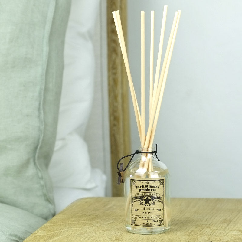 Citrus Grove Scented Parkminster Reed Diffuser 100ml 3.3fl oz Hand Blended and Hand Poured in Cornwall Sussex