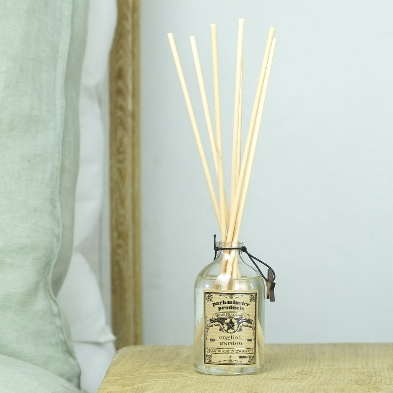 Parkminster English Garden scented Reed Diffuser 100ml 3.3fl oz Hand Blended and Hand Poured in Cornwall Sussex