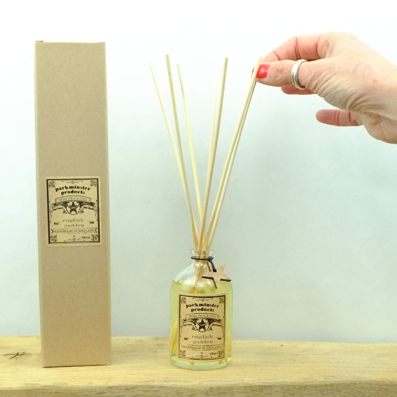 Parkminster English Garden scented Reed Diffuser 100ml 3.3fl oz Hand Blended and Hand Poured by Us in Cornwall & Sussex