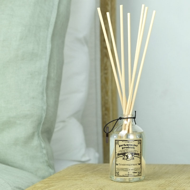 Parkminster Lemongrass scented Reed Diffuser 100ml 3.3fl oz Hand Blended and Hand Poured in Cornwall Sussex