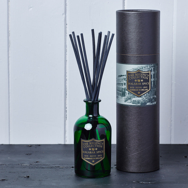 Malabar Spice Reed Diffuser - Regency Collection - Beautifully Scented Candles, Reed Diffusers for your home or office - Parkminster Products - Beautifully Scented Gifts for the Home