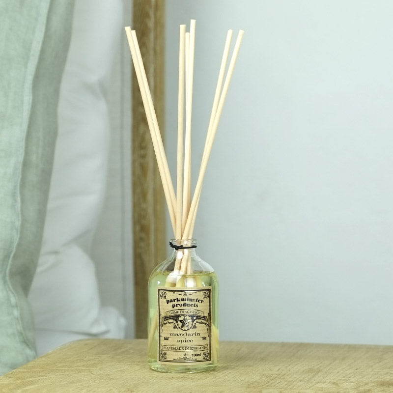 Christmas Mandarin Spice scented Reed Diffuser 100ml 3.3fl oz Hand Blended and Hand Poured in Cornwall Sussex by Parkminster