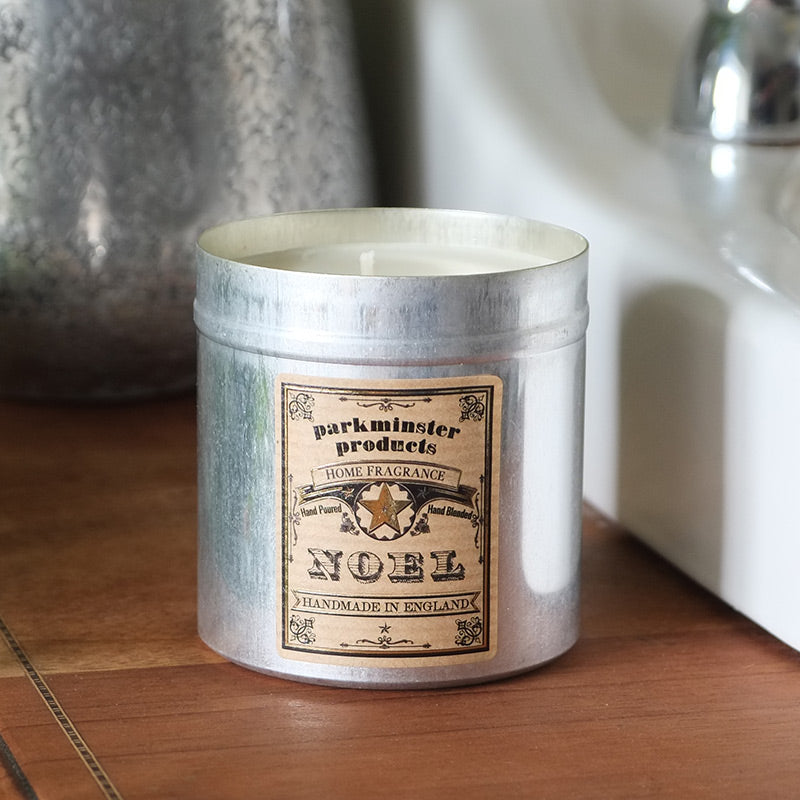 Noel Scented Tin Candle by Parkminster - 350g 12oz - Beautiful Scents in a stylish aluminium tin which is perfect for reuse or recycling