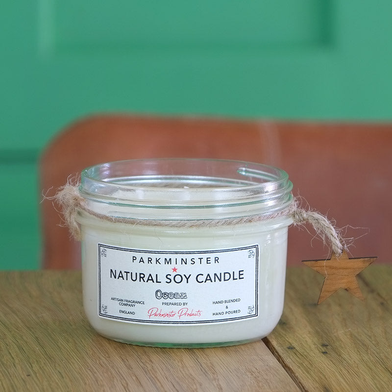 Ocean Scented- Vintage Star Jar Candle by Parkminster Home Fragrance Company