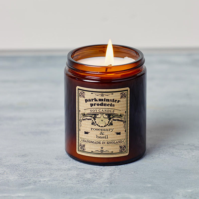 Our Bonfire scented Apothecary Jar Candle is warm, woody & calming. Imagine lying next to a driftwood fire on the beach with stars overhead. The perfect size to take away with you, these amber glass candles create a beautiful warm glow when burning.