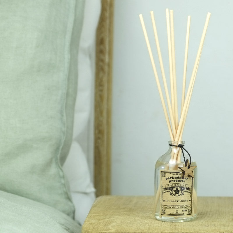 Pomegranate scented Parkminster Reed Diffuser 100ml 3.3fl oz Hand Blended and Hand Poured in Cornwall Sussex