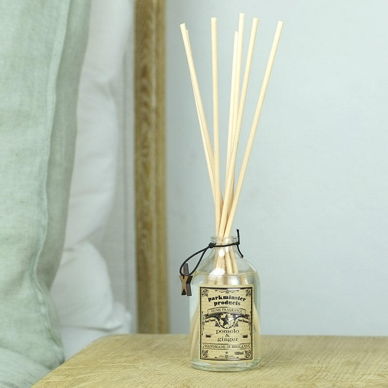 Pomelo & Ginger scented Parkminster Reed Diffuser 100ml 3.3fl oz Hand Blended and Hand Poured in Cornwall Sussex