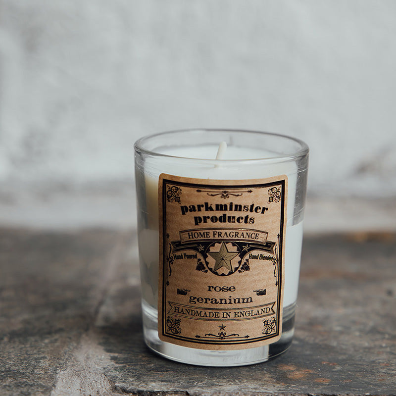 Votive Candle - Rose Geranium - 90g / 3 oz ℮ - Parkminster Products - Beautifully Scented Candles & Reed Diffusers for the Home
