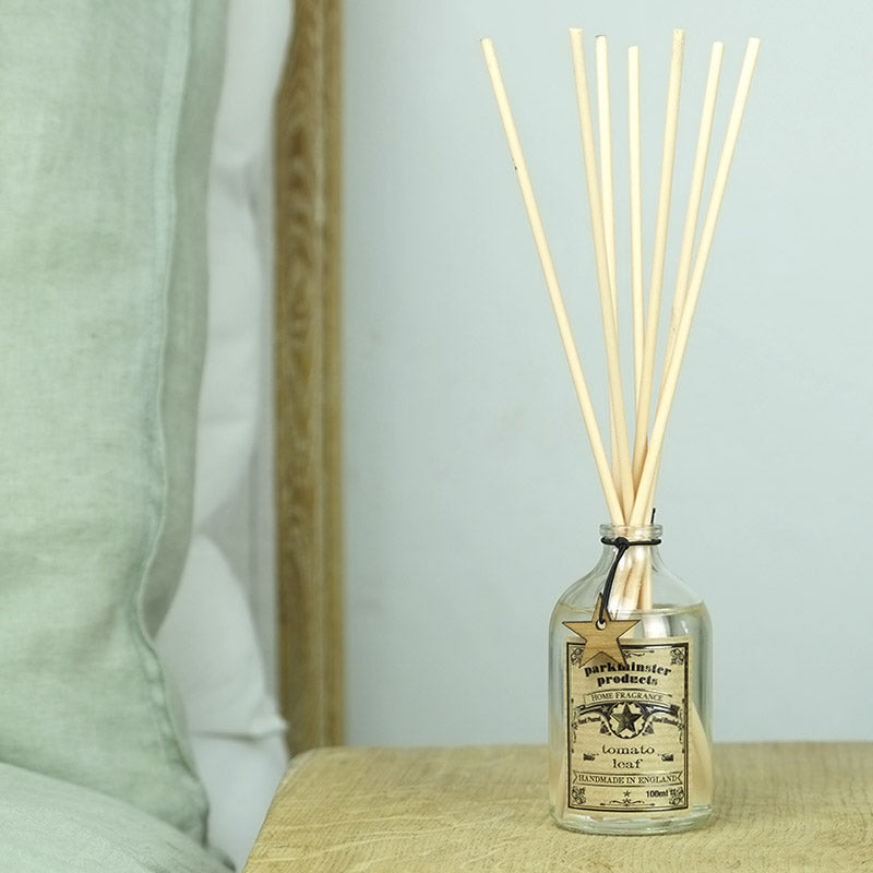 Parkminster Tomato Leaf scented Reed Diffuser 100ml 3.3fl oz Hand Blended and Hand Poured in Cornwall Sussex