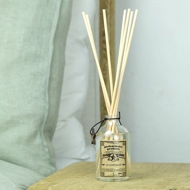 Woodland scented Reed Diffuser by Parkminster 100ml 3.3fl oz Hand Blended and Hand Poured in Cornwall Sussex